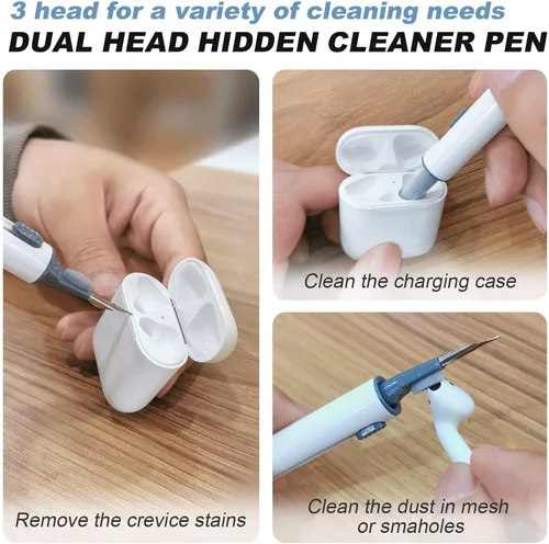 Miniatura 3 de Funda Protectora para AirPods 1/2, viene con kit de limpieza, funda protectora de silicona suave con hebilla, compatible con estuche de carga