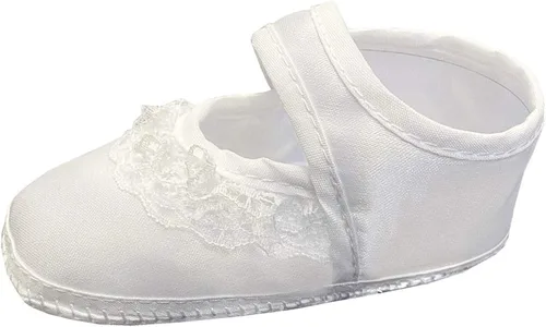 Miniatura 4 de Swea Pea & Lilli Zapatos de bautismo para bebé niña, botines blancos con cruz celta
