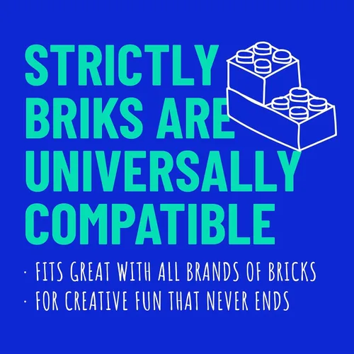 Miniatura 4 de Strictly Briks Placas base apilables – Paquete de 12 pernos de 10 x 10 pulgadas, 32 x 32 pulgadas, compatibles con Lego para construir escenas