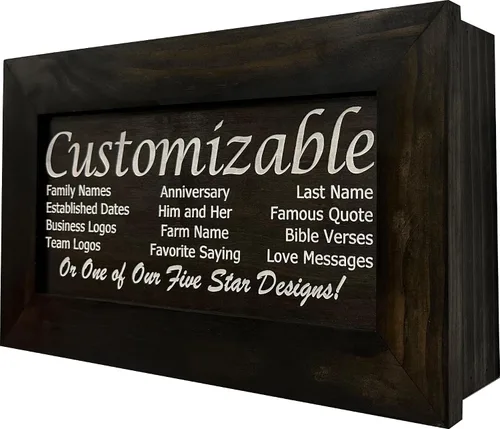 Miniatura 7 de Bellewood Designs Decoración de pared personalizable para armario de armas, caja fuerte personalizada para guardar tu pistola de forma segura a