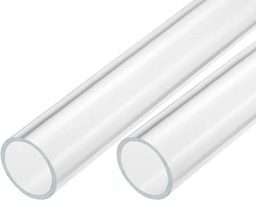 Miniatura 30 de MECCANIXITY Tubo acrílico transparente rígido redondo 18mm (0.7") ID 0.866 in (7/8") OD 14" para lámparas y linternas, sistema de refrigeración por