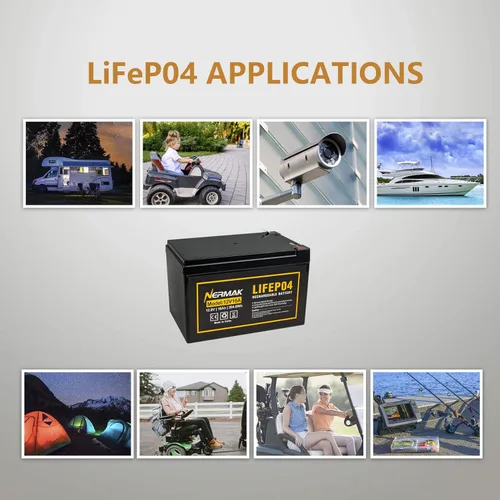 Miniatura 8 de NERMAK Batería de ciclo profundo LiFePO4 de litio de 12V 16Ah, más de 2000 ciclos, batería recargable de fosfato de hierro y litio para energía
