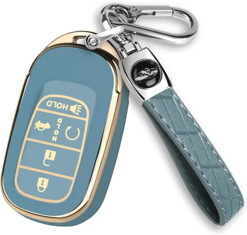 Miniatura 13 de QBUC Funda para llavero Honda con llavero, protector de funda compatible con llave remota inteligente Honda Accord Civic HRV CRV Pilot 2022-2026