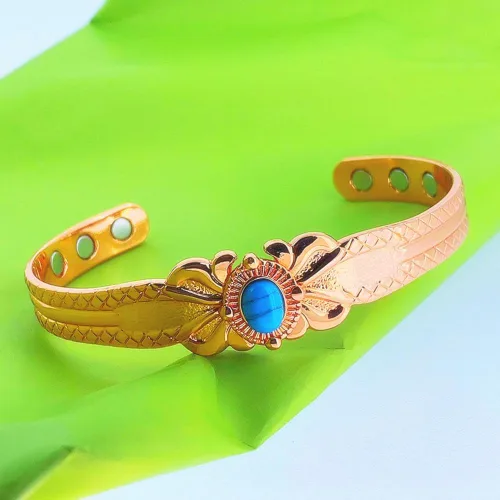 Miniatura 5 de SCVIYRUN Pulsera de cobre utilizada para tamaño ajustable una pulsera de cobre puro para mujeres
