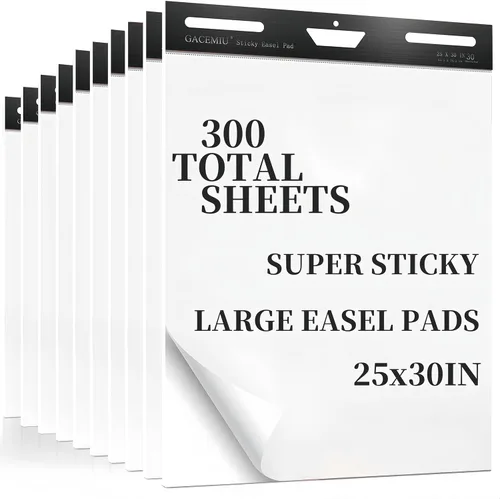 Almohadilla de caballete pegajoso, 30 hojas/bloc, papel superadhesivo para cartulina, 10 blocs, 25 x 30 pulgadas