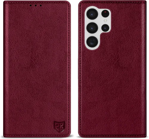 Miniatura 21 de ZZXX Funda tipo cartera para Samsung Galaxy S22 Plus con bloqueo RFID, soporte de ranura para tarjetas, funda protectora de cuero magnético fuerte