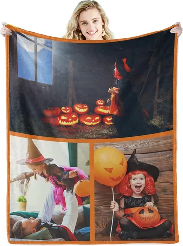 Miniatura 10 de Abybela Manta personalizada con texto fotográfico para regalos de parejas, manta personalizada con imagen, regalos para novio, novia, esposa, Foto-3