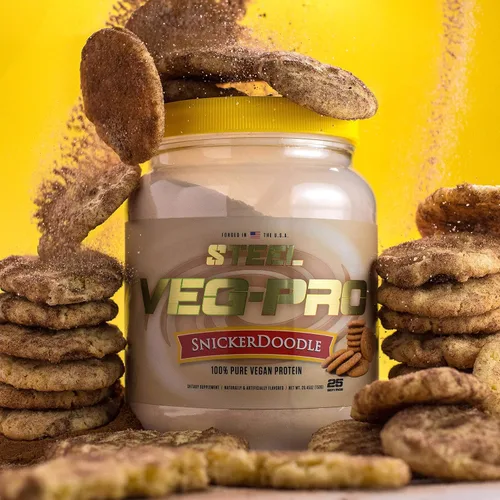 Miniatura 3 de Suplementos de acero Veg-PRO, proteína de chícharo vegetal, aislado en polvo, suplemento natural orgánico vegano 680.38 g (1.5 libras).