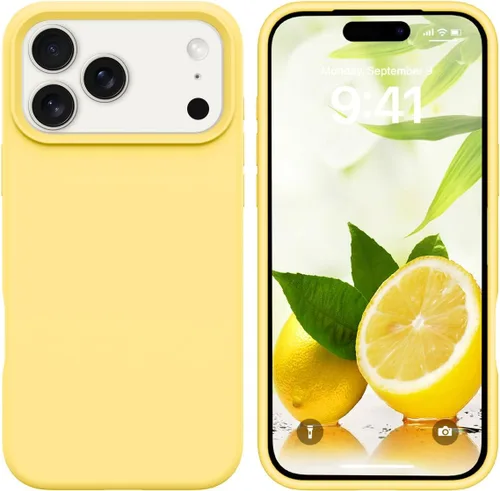 Miniatura 466 de GUAGUA Funda compatible con iPhone 17 Pro Max de 6.9 pulgadas, silicona líquida, goma de gel suave, delgada, forro de microfibra delgada