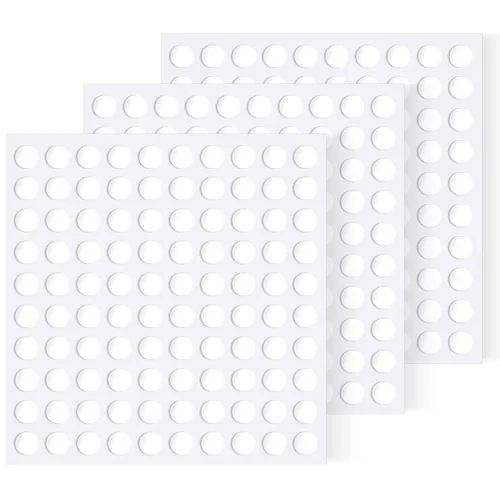 Miniatura 13 de Masilla para pósteres, 500 piezas de puntos adhesivos de 0.24 pulgadas, tachuelas adhesivas extraíbles de doble cara, calcomanías de montaje