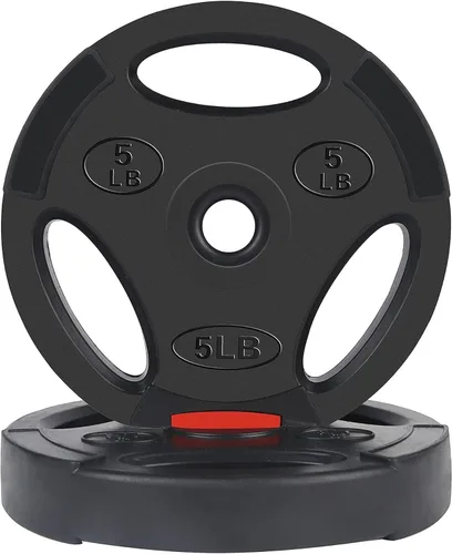 Miniatura 3 de Signature Fitness Vinyl Standard Plate Weight Plate for Strength Training and Weightlifting, Multiple Sizes