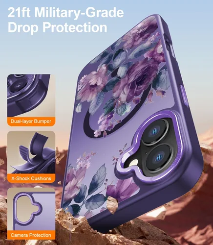 Miniatura 563 de Goodon para iPhone 15 Pro Max con protector de pantalla de privacidad, compatible con Magsafe, funda translúcida mate a prueba de golpes - Linda