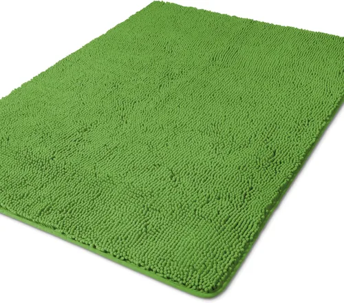 Miniatura 250 de Yeaban Alfombra de pasillo de baño de 24 x 72 pulgadas, antideslizante, alfombra de baño larga de felpilla gruesa, absorbente y lavable, alfombra