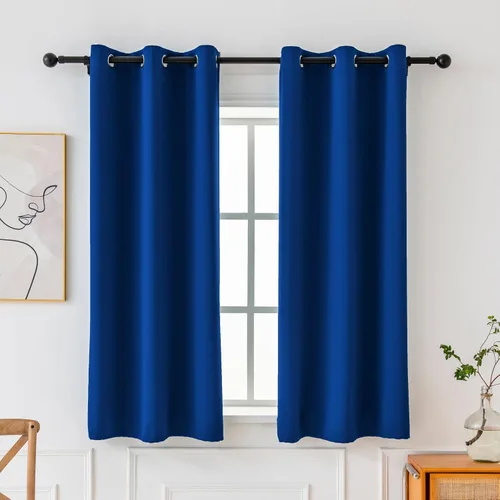 Miniatura 47 de Pickluc Cortinas Opacas Azul Marino para Sala de Estar, Cortinas Bloqueadoras de Luz con Ojales, Aislamiento Térmico, Reducción de Ruido, 52 Azul