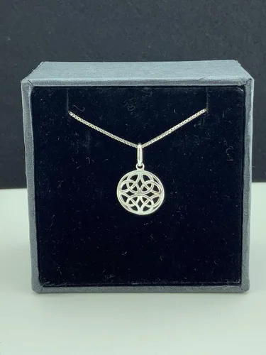 Miniatura 2 de Collar celta de plata de ley con cuatro nudos 0512in Plata esterlina