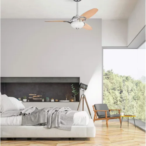Miniatura 5 de Westinghouse Lighting 7224400 Arcadia - Ventilador de techo interior de níquel cepillado de 46 pulgadas, kit de luz LED regulable, vidrio
