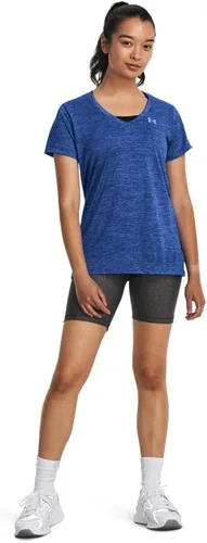 Miniatura 3 de Under Armour Tech Camiseta de manga corta y cuello en V para mujer, jaspeada