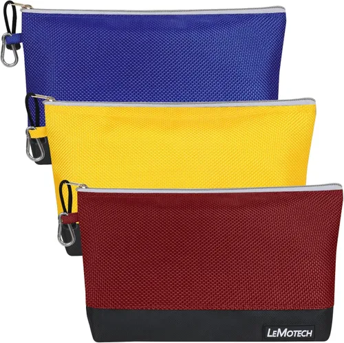 Miniatura 17 de Bolsas de herramientas LeMotech con cremallera, bolsas pequeñas resistentes al agua, bolsa de utilidad Oxford 1680D para organizadores