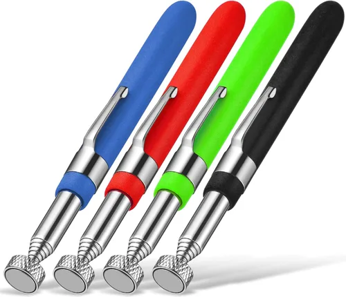 Miniatura 8 de Geiserailie 4 herramientas telescópicas de recogida de imanes extensibles, herramienta de recogida magnética, regalos prácticos para hombres, papá
