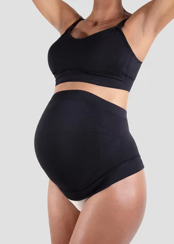 Miniatura 3 de Ingrid & Isabel Basics - Banda para el vientre sin costuras, cinturón de soporte refrescante para el vientre y la espalda, ébano, talla ML