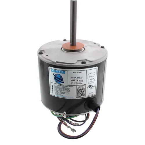 ClimaTek Motor de ventilador de condensador mejorado de 1/6 HP que reemplaza el estándar americano Trane #s MOT18687 MOT12919 MOT10478