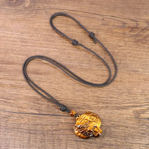 Miniatura 6 de AMORWING - Collar con colgante de tigre de piedra de ojo de tigre