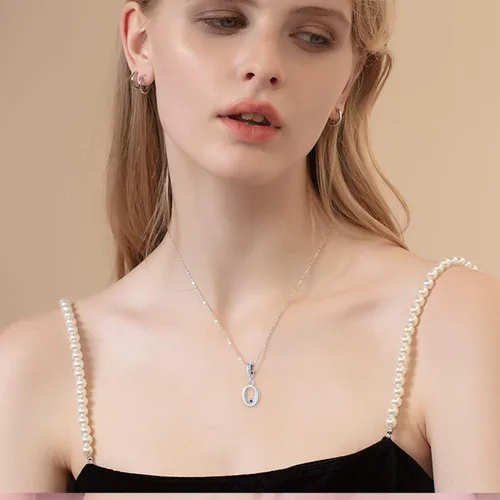 Miniatura 4 de QeenseKc Lucky Number 0-9 - Abalorio con forma de corazón con circonita cúbica, regalo de graduación para pulsera Pandora