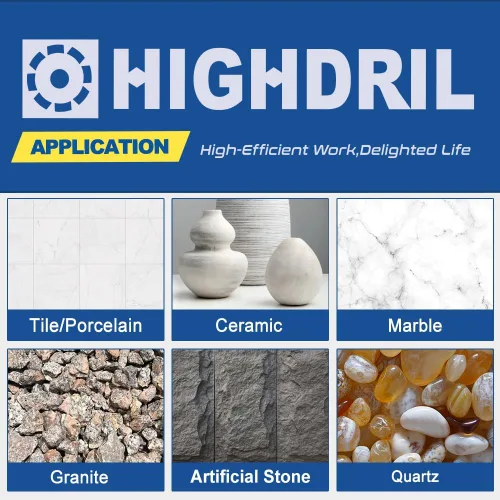Miniatura 4 de HIGHDRIL Juego de brocas de núcleo de diamante para azulejos de porcelana, granito, mármol, piedra, ladrillo, sierras de agujero soldado al vacío, 6