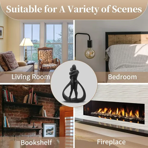Miniatura 5 de Esculturas modernas de resina para parejas, decoración del hogar, regalo romántico para bodas, día de San Valentín y aniversarios, figura decorativa