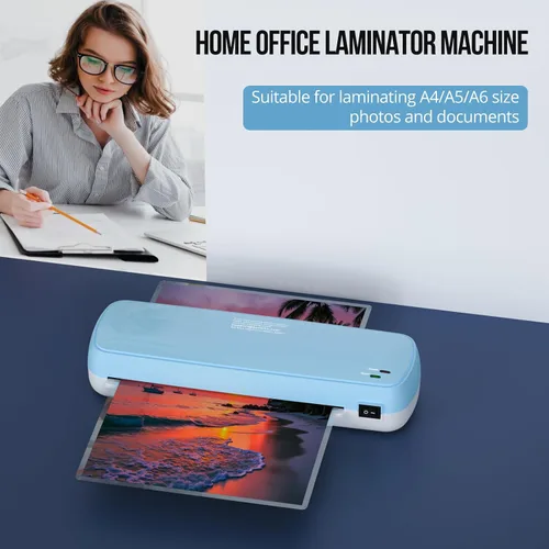 Miniatura 4 de Suntiko Máquina laminadora con 10 hojas, calentamiento rápido para documentos y fotos A4/A5/A6, oficina, escuela, uso doméstico, suministros