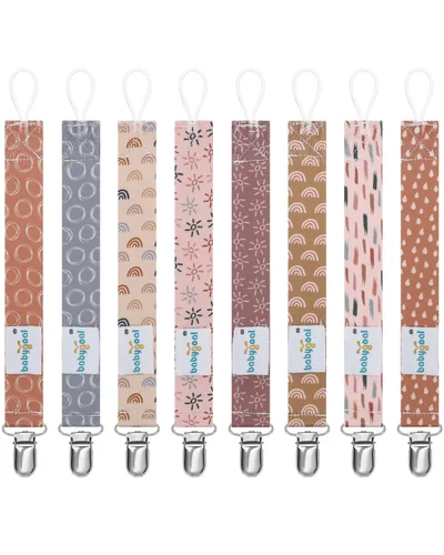 Miniatura 13 de Babygoal 6PBM05-HZ Juego de 6 prendedores para chupón para niños y niñas, se adaptan a la mayoría de los estilos de chupones y juguetes de dentición