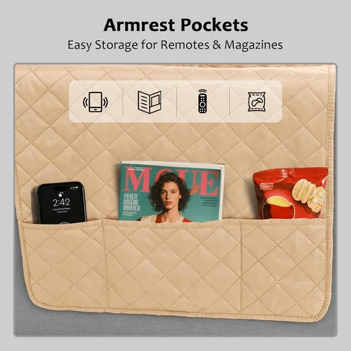 Miniatura 7 de Fundas para sofá modular, impermeables, 6 piezas, fundas de sofá en forma de L, lavables, antideslizantes, fundas para sofá seccional, suaves