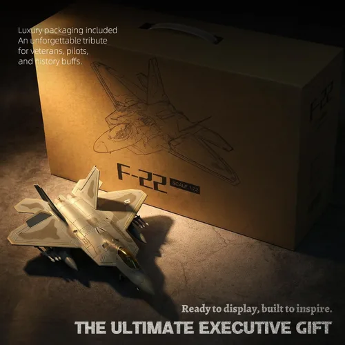 Miniatura 6 de NUOTIE Classic USA F22 Raptor Fighter Attack Pre-Build Modelo 1:72 de aleación de avión fundido a troquel avión modelo de exhibición militar
