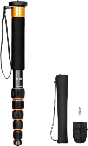 Miniatura 8 de Koolehaoda Monopod profesional de fibra de carbono, 6 secciones portátil compacto cámara de viaje monopod Unipod Stick para Canon Nikon Sony DSLR