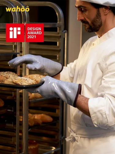 Miniatura 3 de LANON Protection Wahoo Guantes de silicona líquida para horno ahumador, grado de contacto con alimentos, guantes resistentes al calor para cocinar