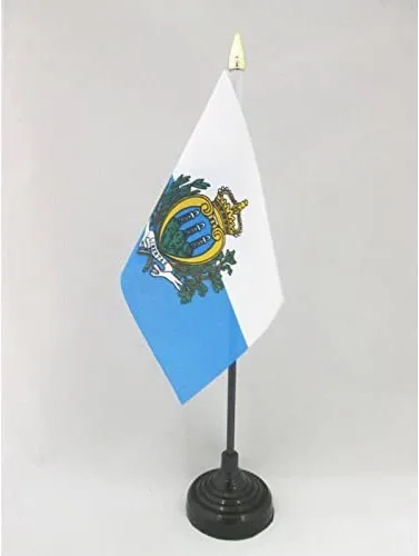 Miniatura 51 de AZ FLAG Bandera de mesa de Albania de 4 x 6 pulgadas - Bandera de escritorio albanesa 5.9 x 3.9 in - Tapa de lanza dorada