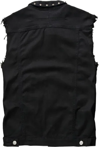 Miniatura 2 de DSDZ Chaleco de mezclilla punk para hombre Chaquetas sin mangas con remaches
