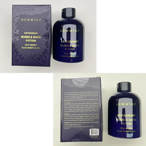 Miniatura 9 de Baño de burbujas antioxidante, espuma de larga duración con Acai Berry Blueberry Fig, aceites esenciales desintoxicantes, hidratantes, relajantes