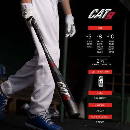 Miniatura 2 de Marucci CAT9 USSSA Senior League Bate de béisbol de metal, barril de 2 3/4 pulgadas