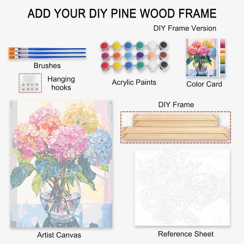 Miniatura 5 de Tucocoo Divertidos kits de pintura colorida de mono por números con pinceles y pigmento acrílico sobre lienzo para adultos, imagen de copa