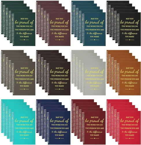Miniatura 10 de 12 cuadernos en espiral inspiradores A5, regalo de agradecimiento a granel, bloc de notas motivacionales de 6 x 8 pulgadas, 100 páginas/50 hojas