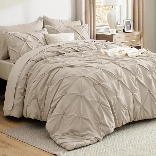 Miniatura 55 de Bedsure - Juego de edredón tamaño matrimonial verde azulado - Juego de ropa de cama tamaño matrimonial en una bolsa de 7 piezas, juego de cama 14
