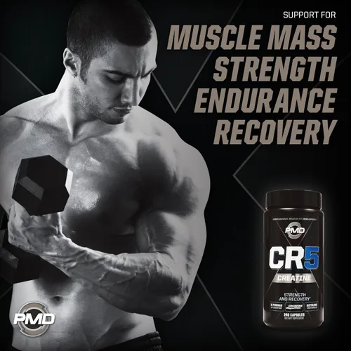 Miniatura 3 de PMD Sports CR5 Professional Creatina Complejo – Recuperación mejorada, reduce el dolor, ganador de masa muscular magra – Mezcla de creatina Power 5