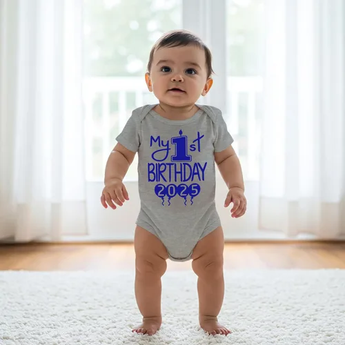 Miniatura 45 de Reaxion Traje de cuerpo entero hecho a mano para bebé niño y niña, mi primer cumpleaños 2024