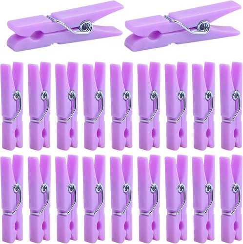 Miniatura 8 de BronaGrand Mini clips de plástico, 100 clips de plástico negros, clips de fotos pequeños, pinzas de papel para fotos, calcetines de papel, oficina