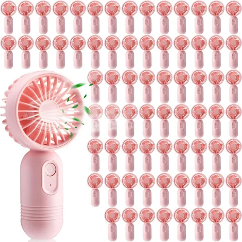 Miniatura 18 de Rossesay Miniventilador portátil a granel, lindo ventilador de mano ligero, pequeño ventilador personal de mano y pestañas de 3 velocidades