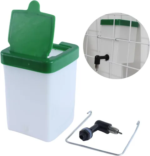 Miniatura 4 de Botella de agua de conejo sin goteo para jaula, paquete de 2 botellas de agua dispensadoras de agua para animales pequeños de 16 onzas para mascotas
