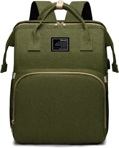Miniatura 19 de Mochila de pañales azul para mamá: bolsas de bebé grandes con cambiador para niños pequeños, niñas, mujeres, papá, mamá, hombres, mochila de viaje