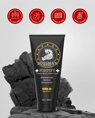 Miniatura 6 de Bossman Fortify - Acondicionador intenso para barba – Lavado de barba de ducha, hidratante y suavizante de barba para hombres – Productos