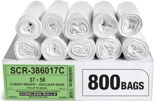 Miniatura 22 de Aluf Plastics - Bolsas de basura de 7-10 galones (paquete comercial de 1000 unidades) - Serie de reducción de fuente, valor de alta densidad